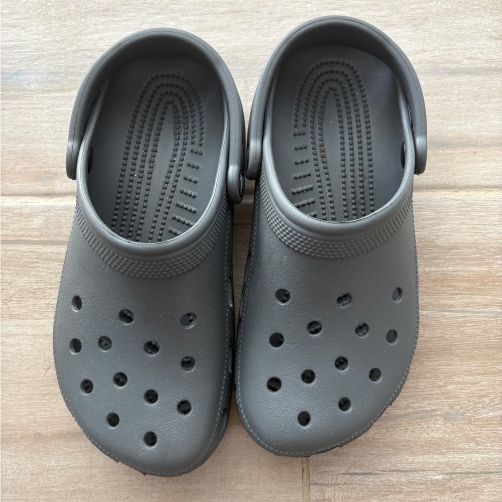 CROCS unisex mens womens dark gray clog slide m7 w9